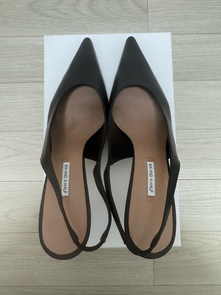 식스앤어하프 블랙 슬링백 힐 미나 싸게 판매해요~ 이미지