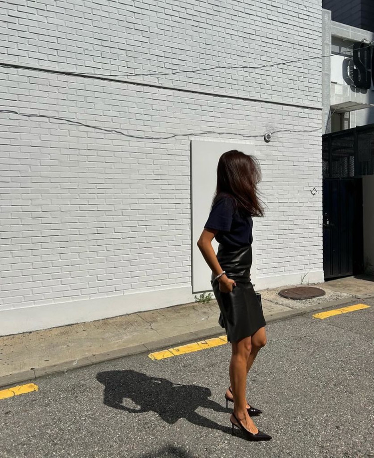 식스앤어하프 블랙 슬링백 힐 미나 싸게 판매해요~ 이미지