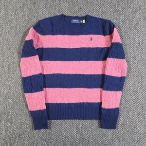 신형 QR 폴로 랄프로렌 스트라이프 케이블 니트