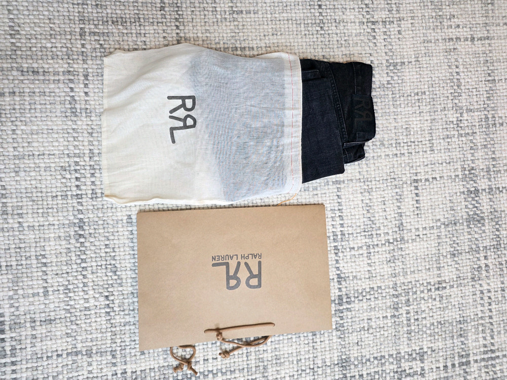 RRL 더블알엘 블랙 셀비지 데님 부츠컷 31x30 새제품--1