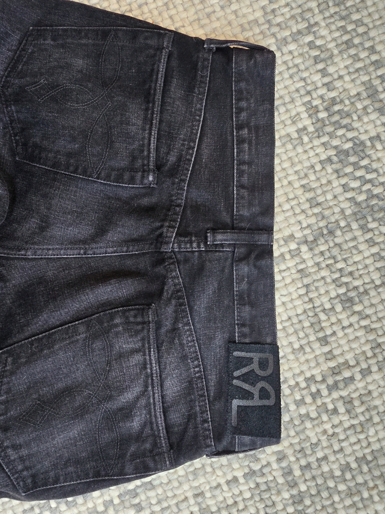 RRL 더블알엘 블랙 셀비지 데님 부츠컷 31x30 새제품--2