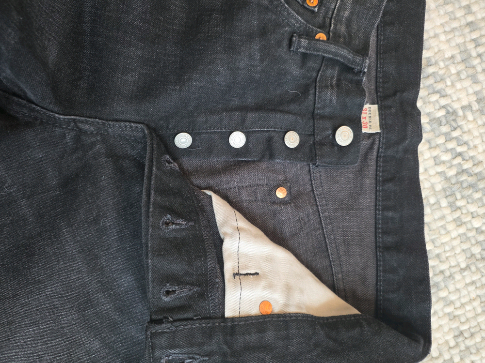 RRL 더블알엘 블랙 셀비지 데님 부츠컷 31x30 새제품--5