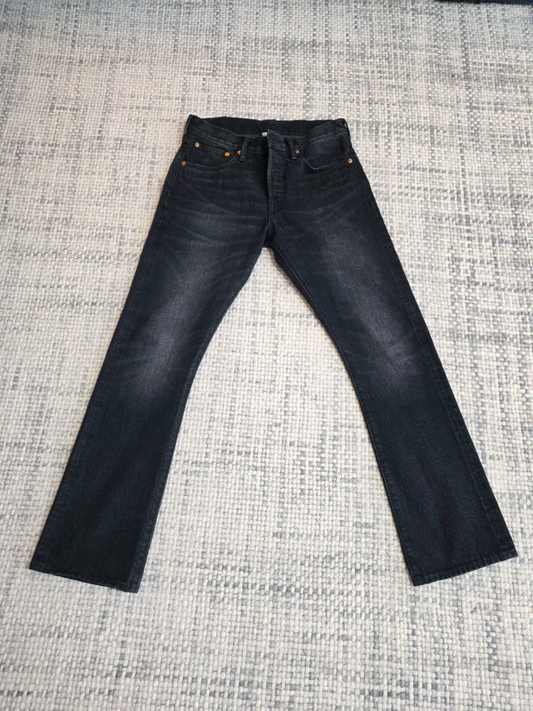 RRL 더블알엘 블랙 셀비지 데님 부츠컷 31x30 새제품--7