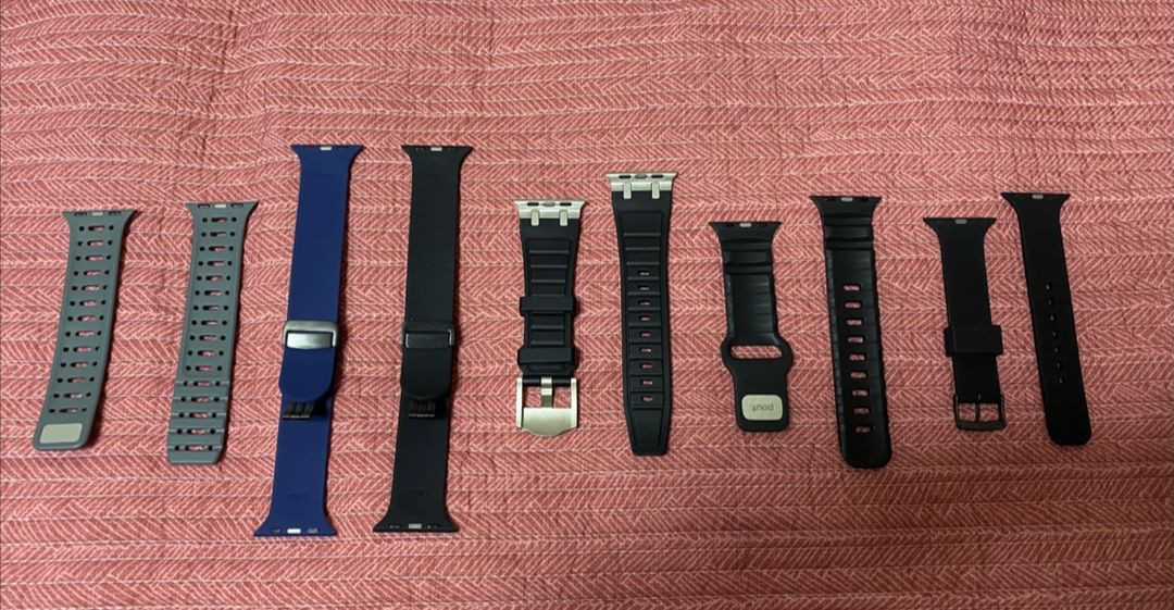 애플워치 스트랩 6개 싸게 팝니다. 40/41/42mm 공용 초급처 / 마지막 가격인하--1