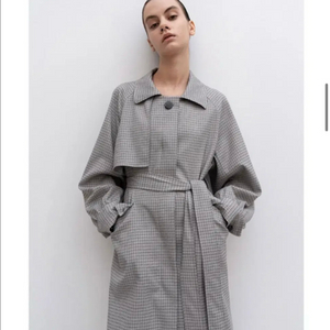 리이 체크 트렌치코트