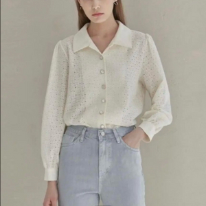 Yan13 레이스 블라우스