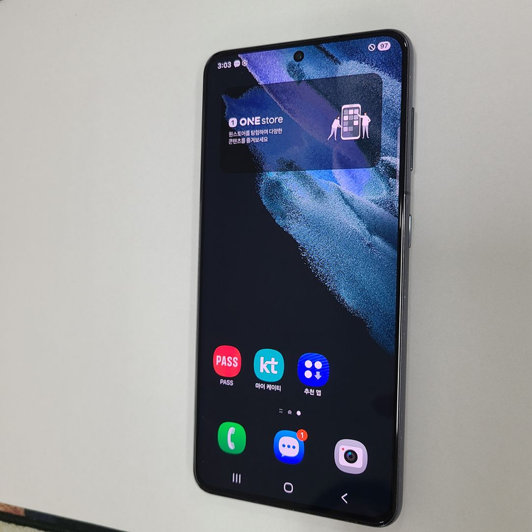 .갤럭시 S21 블랙 256G KT 무잔상 A급 044847--1
