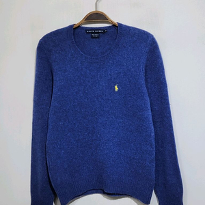 (S) 랄프로렌 폴로 니트 진하늘색 울스웨터 라운드