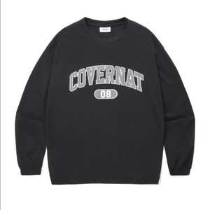 [새상품] XL) 커버낫 컬리지 테크 나일론 맨투맨 블랙