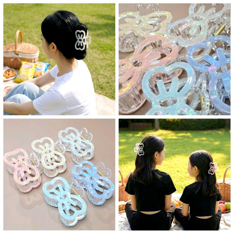 집게핀 올림머리 로우번 머리핀 촬영용 새상품--1