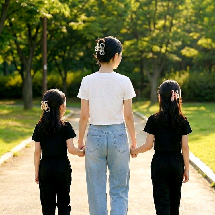 집게핀 올림머리 로우번 머리핀 촬영용 새상품--2