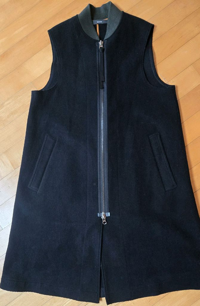 BEAKER 비이커 여성 모직 롱 베스트 코트조끼--1