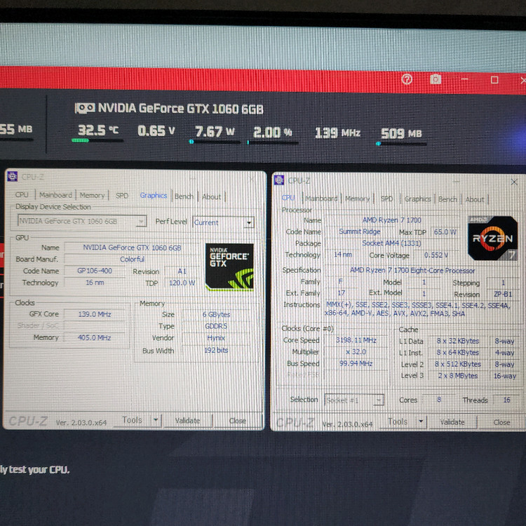 (S급)라이젠7-1700 ,GTX1060*6GB,램16GB 컴퓨터 본체PC--8