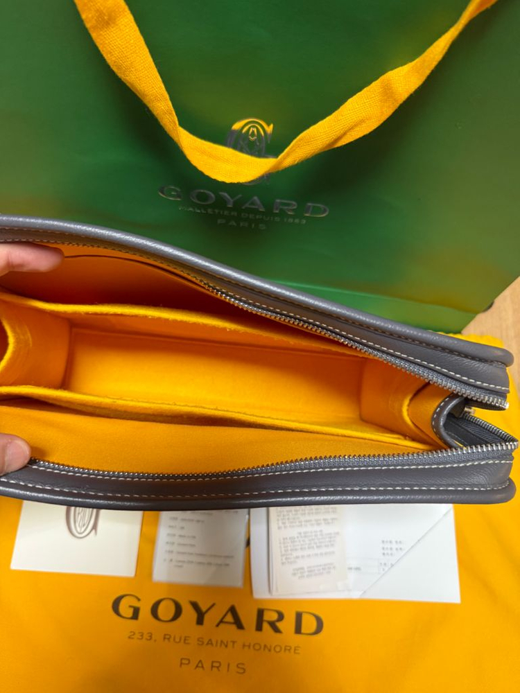 (새상품급) 고야드 쥬방스 Gm 클러치백 그레이--1