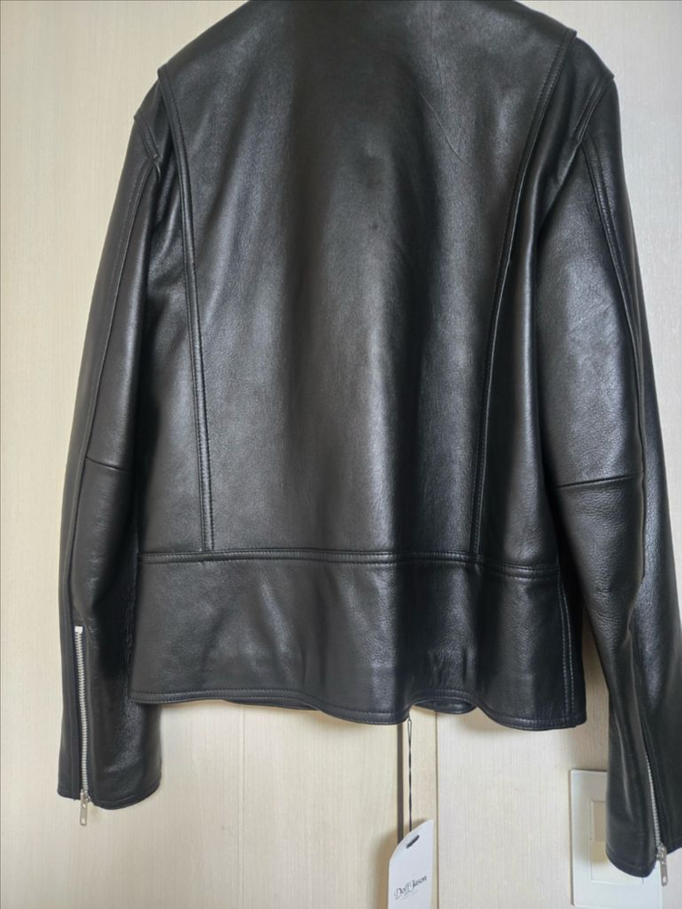 Doff Jason 블랙 라이더 가죽 자켓--7