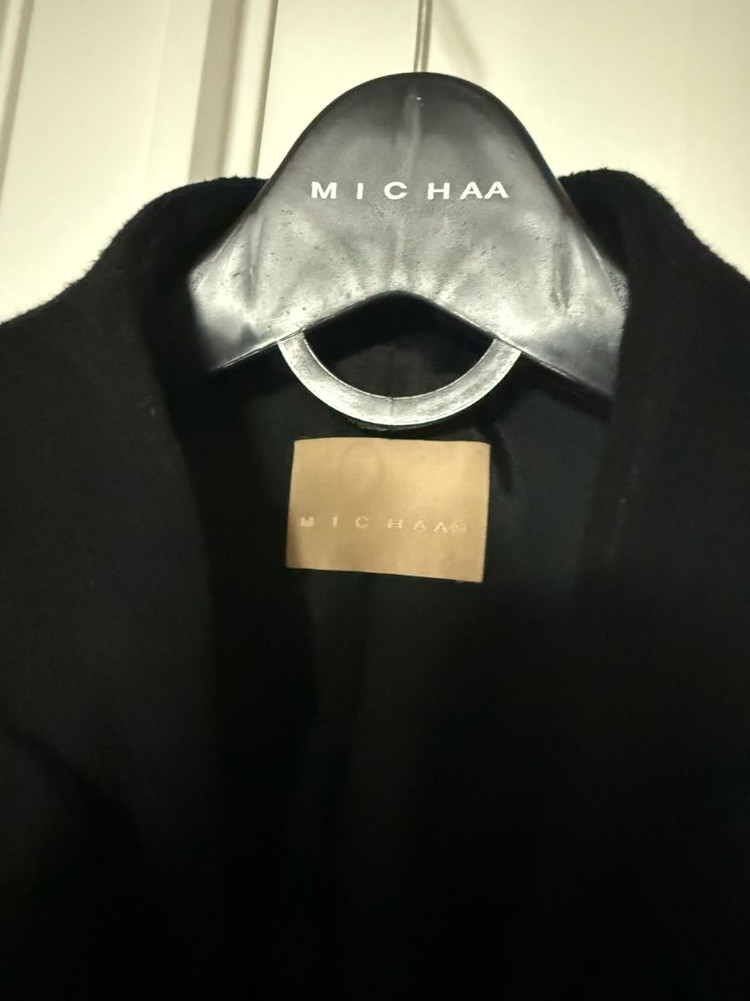 미샤 블랙 캐시미어 100% 코트 이미지