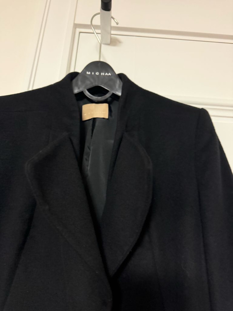 미샤 블랙 캐시미어 100% 코트 이미지