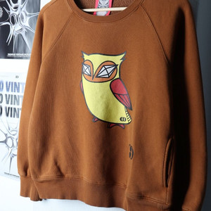 W(M) 럭키슈에뜨 맨투맨 티셔츠 부엉이 세미크롭