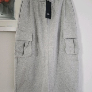 새상품) 무신사 우먼즈 플랫 테리 스웨트 카고 롱 스커트