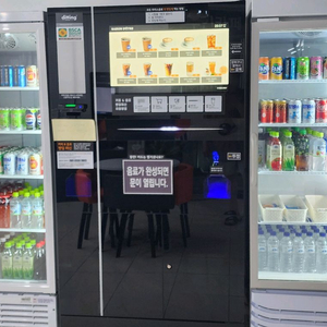 자동음료기 제티노 무인커피머신+키오스크냉장고 판매합니다 이미지