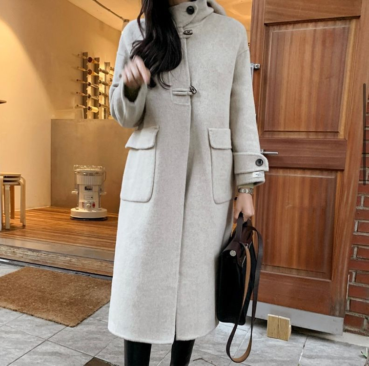 [새상품] 오트밀 핸드메이드 코트 팝니다 이미지