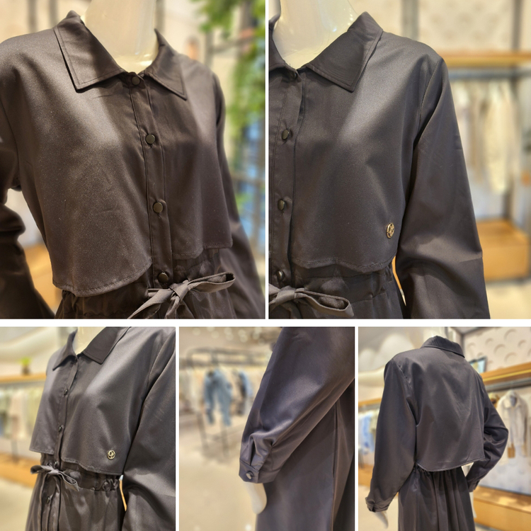 올리브데올리브(OLIVE DES OLIVE) 트렌치형 셔츠원피스 프리사이즈--2