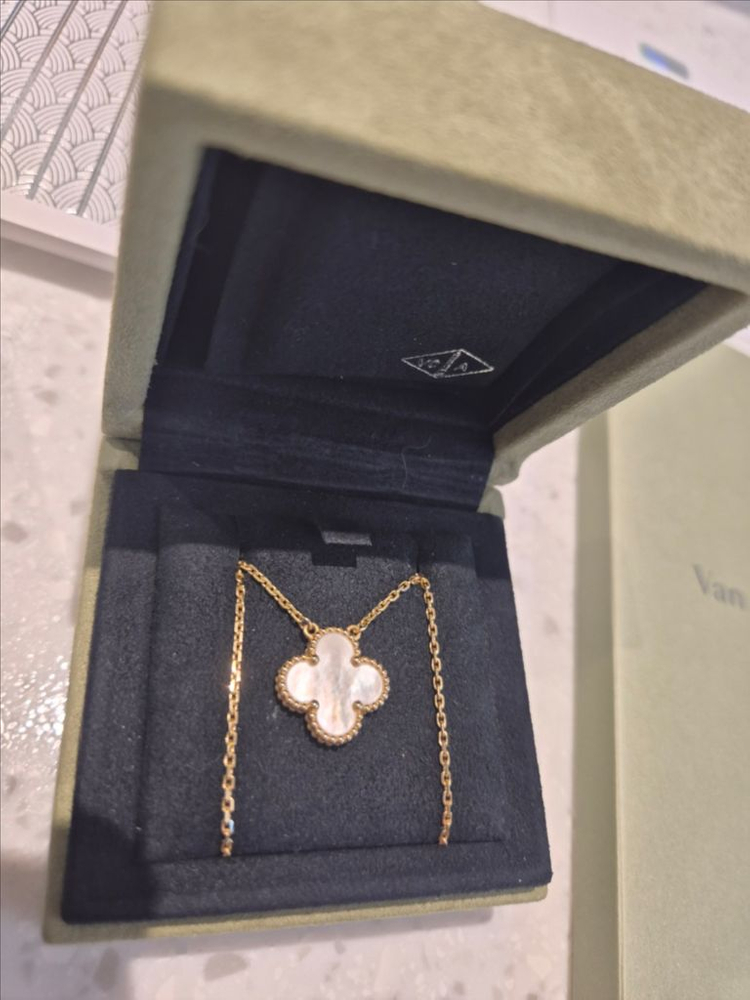 반클리프 아펠 마더오브펄 빈티지 목걸이--1