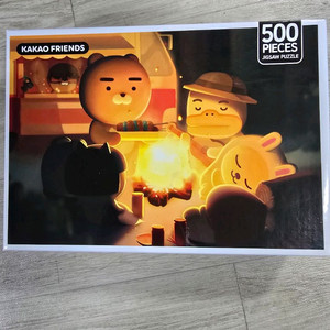 새제품)카카오프렌즈 직소 퍼즐 500 모닥불캠핑