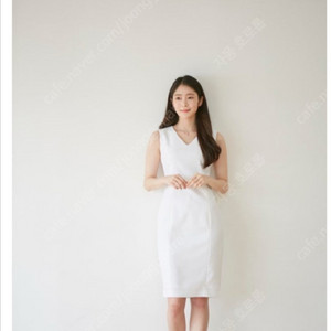 으네드레스 브이넥 민소매 원피스 네이비