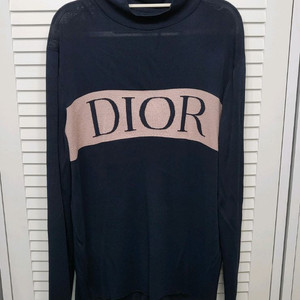 디올 하이넥 남성 니트 네이비 남자 티셔츠 상의
