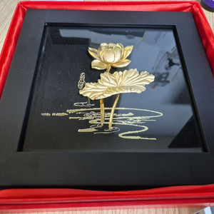 24K 금도금 연꽃 그림 액자