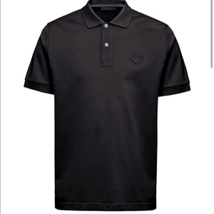 프라다 남성 Piqu 폴로셔츠 블랙 색상 M 사이즈