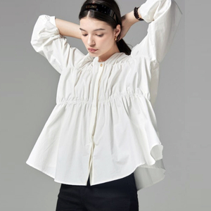 젬마월드(ZEMMA) MMMM 엘리자벳 셔링 블라우스 프리사이즈 새상품