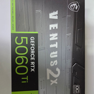 MSI 지포스 RTX 5060 Ti 벤투스 2X OC 플러스 D7 16GB 미개봉 판매 이미지