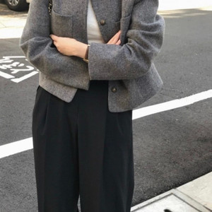 아카이브 제이투유 new 홈스펀 차콜 트위드 자켓 (charcoal) S