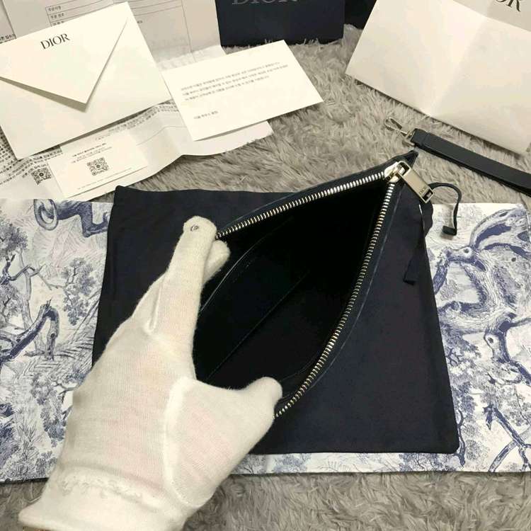 [클로젯][백화점 풀구성+인보이스]디올 오블리크 A5 데님 클러치백--4