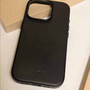 지모 아이폰16프로 천연가죽 블랙 케이스 이미지