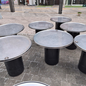 171번 업소용 깡통테이블 고깃집 술집 호프집 드럼통테이블 식당 원형 스텐 식탁