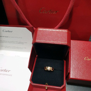 까르띠에 정품 러브링 클래식 반지 57호 핑크골드