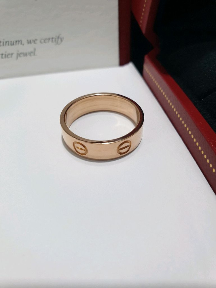 까르띠에 정품 러브링 클래식 반지 57호 핑크골드--1