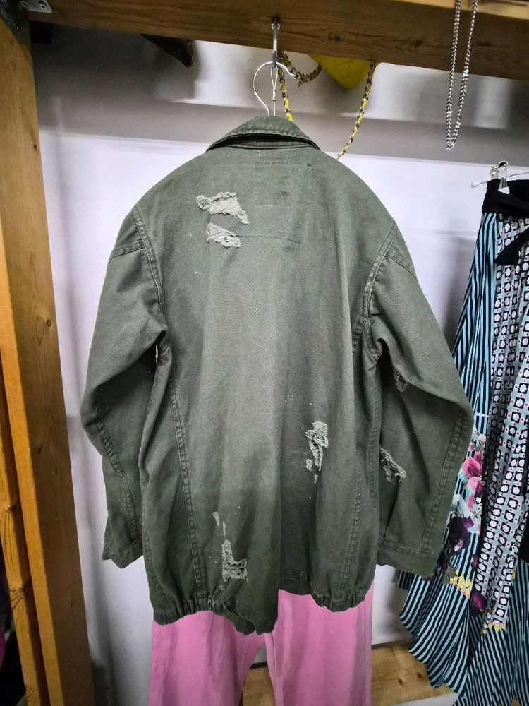 디젤 자수와팬 빈티지 워싱 야상.better 핑크데님--6