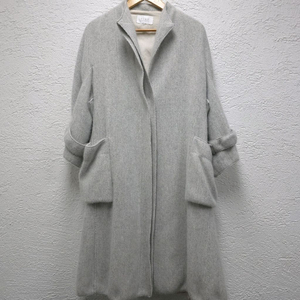 TIME 캐시미어 혼방 그레이 하프 코트 이미지