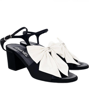 샤넬 리본 샌들 힐 36.5 이미지