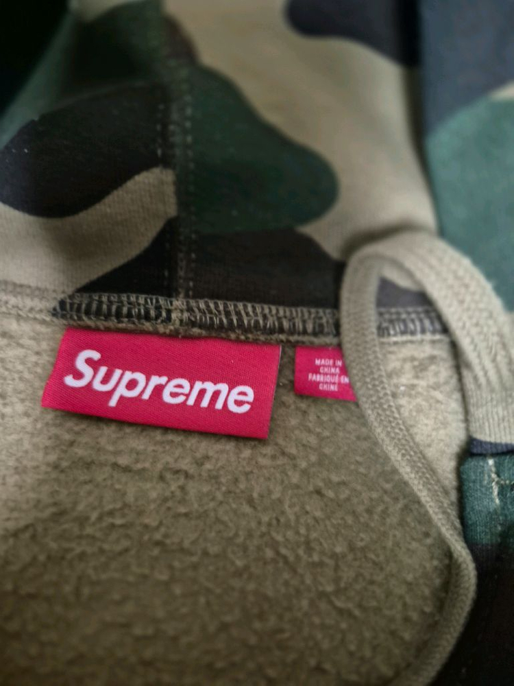 (새상품) 슈프림 25ss 빅로고 카모 후드집업 xl--2