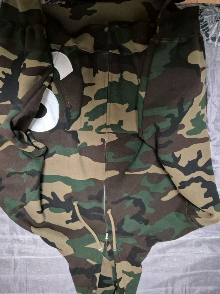 (새상품) 슈프림 25ss 빅로고 카모 후드집업 xl--3