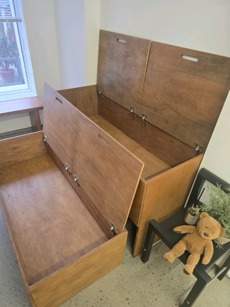 목공방 제작 원목 2단 슬라이딩 수납장 (대구)--1