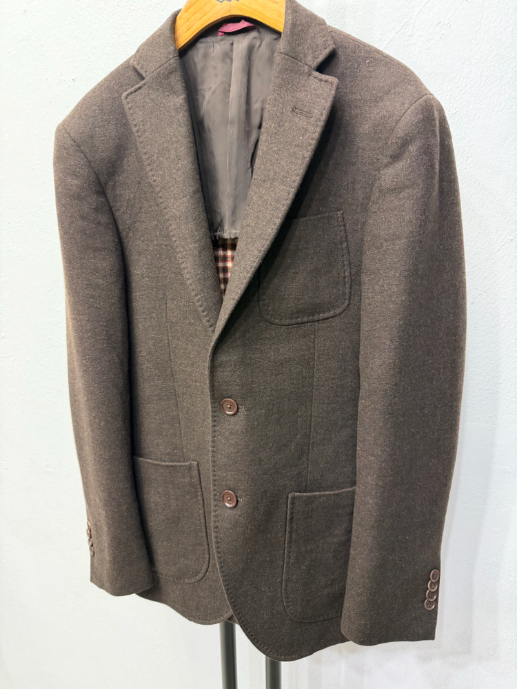 정품) 에스티듀퐁 이태리 브라운 남성 울자켓 46--2