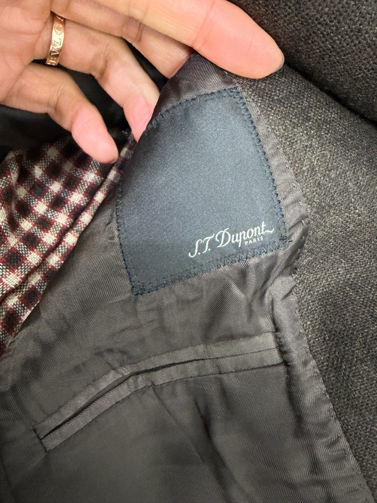 정품) 에스티듀퐁 이태리 브라운 남성 울자켓 46--5