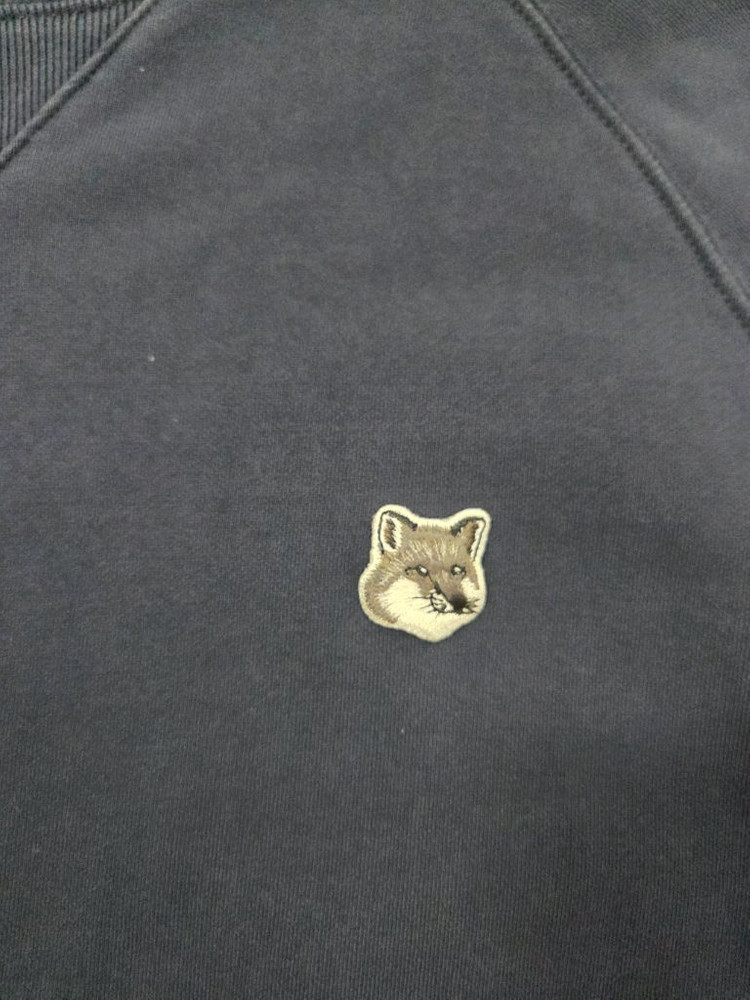 메종키츠네 네이비 맨투맨--2