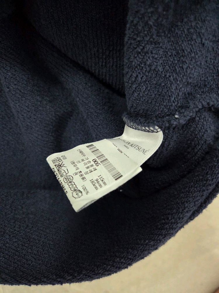 메종키츠네 네이비 맨투맨--4